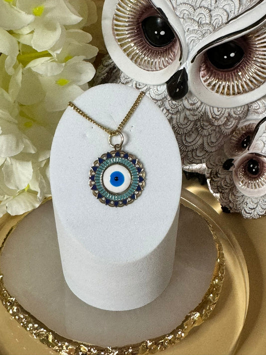 14K Gold Evil Eye Charm