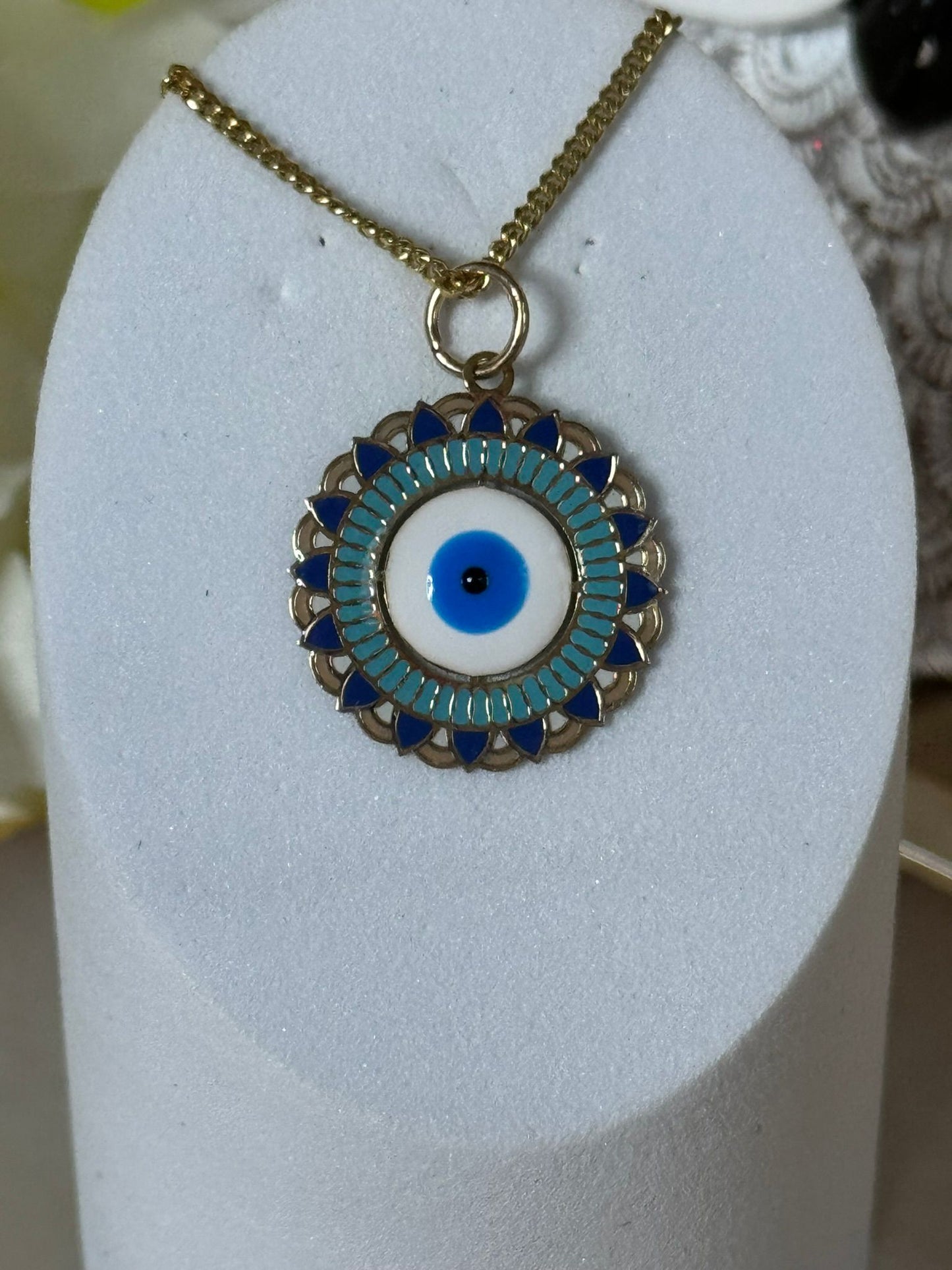 14K Gold Evil Eye Charm