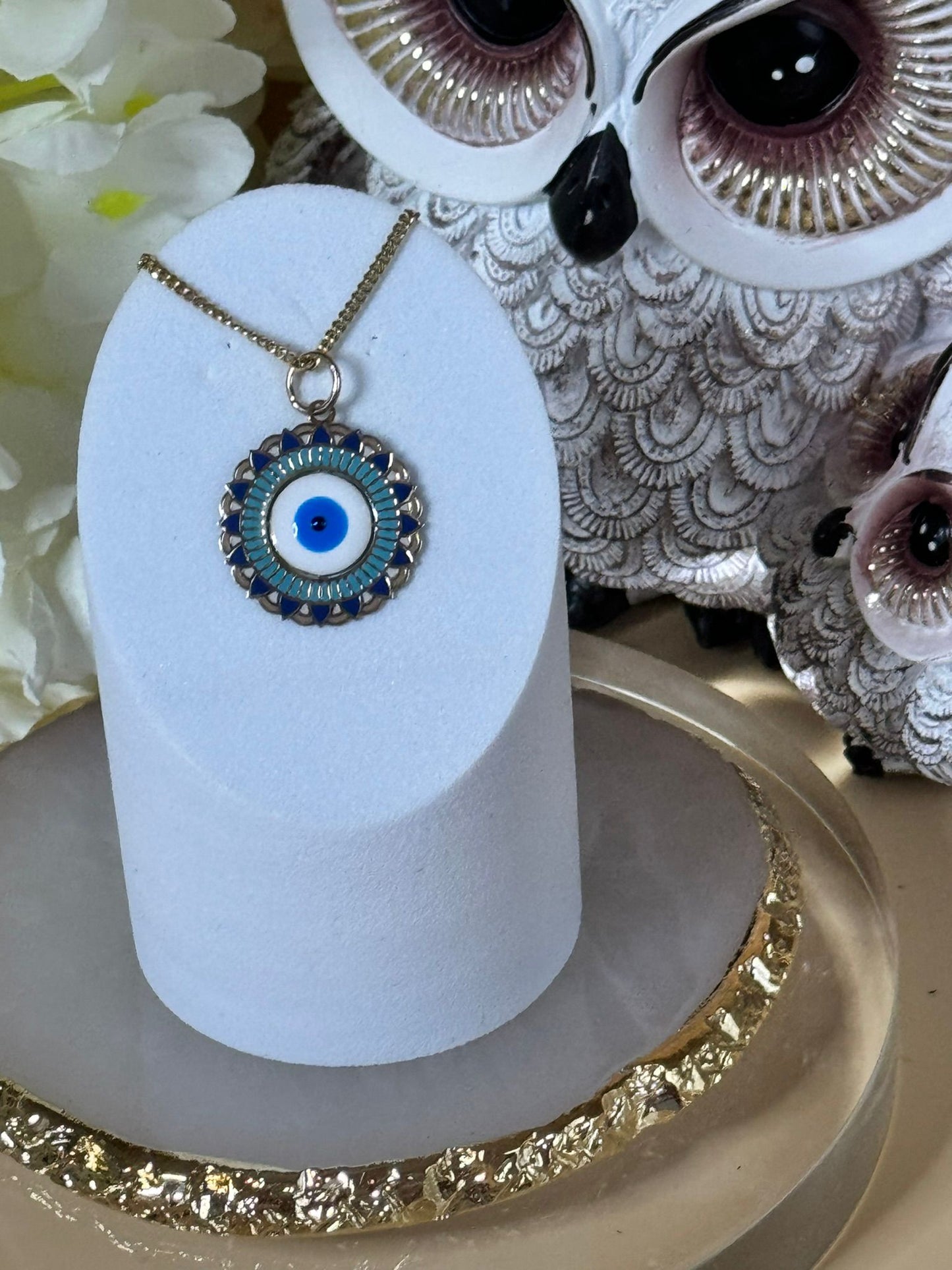 14K Gold Evil Eye Charm