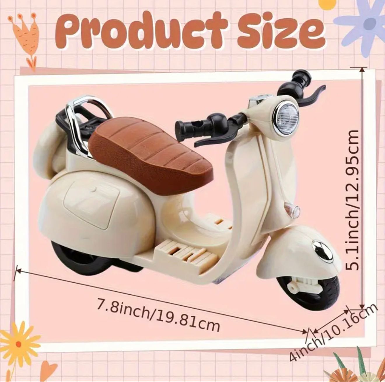 Mini Retro Scooter for Labubu Dolls