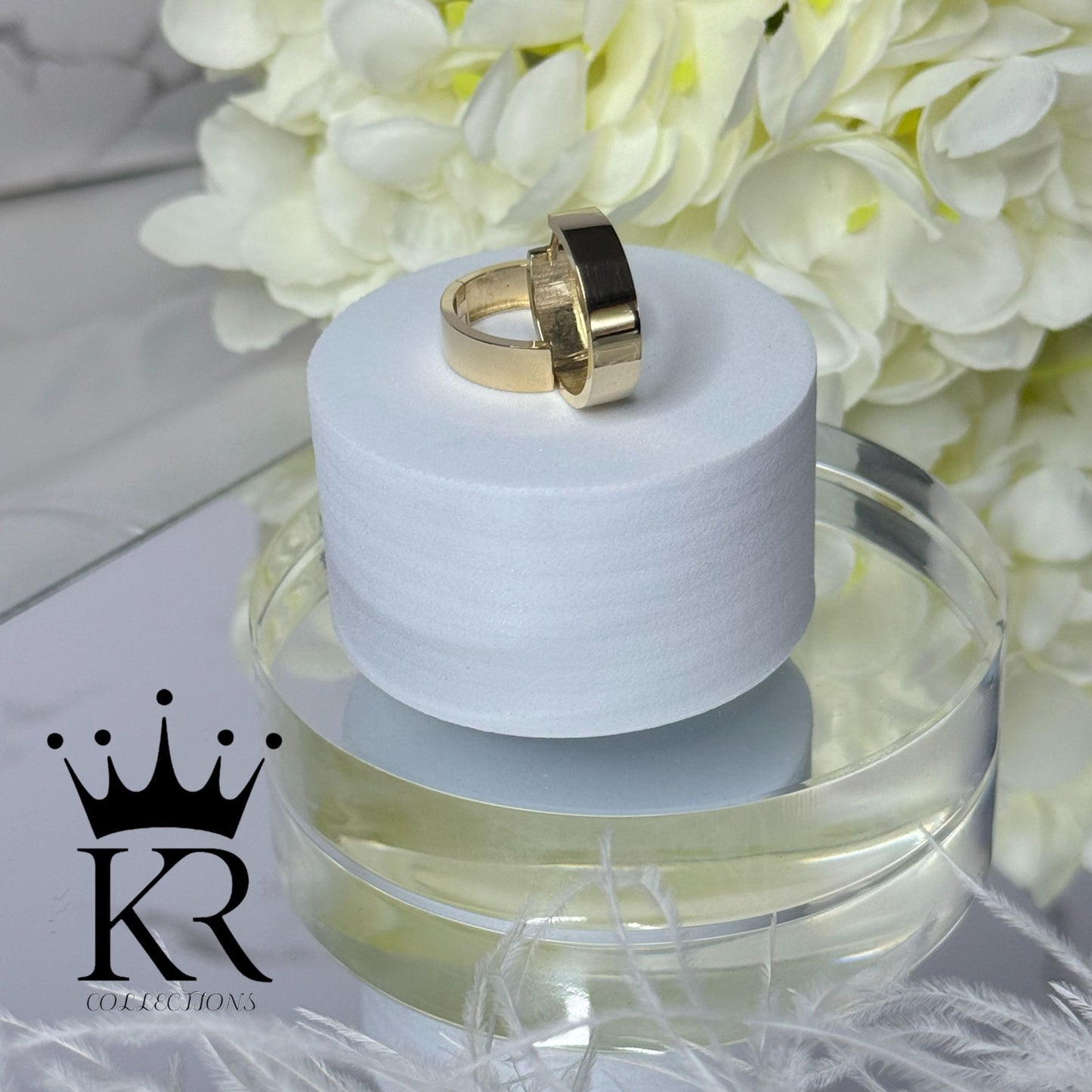 14K Solid Gold Hoop Earrings