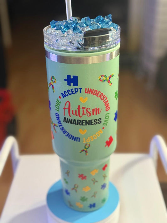 40 Oz Autism Awareness Tumbler