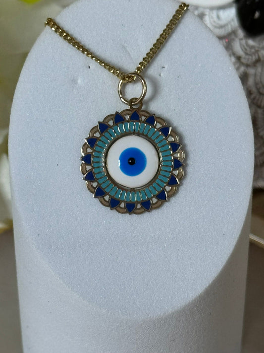 14K Gold Evil Eye Charm